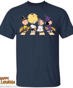 halloween charlie snoopy linus lucy abbey road walk t shirt 3 Qzk64