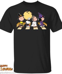 halloween charlie snoopy linus lucy abbey road walk t shirt vueRy