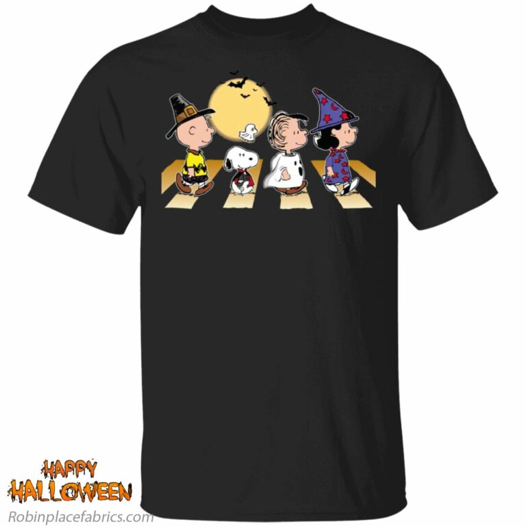 Halloween Charlie Snoopy Linus Lucy Abbey Road Walk Shirt