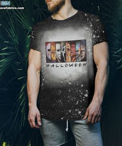 Halloween Friends Horror Movie Characters Bleached T-shirt – Horror Friends Bleached Shirt Halloween Friends Horror Movie Characters Bleached T-shirt – Horror Friends Bleached Shirt