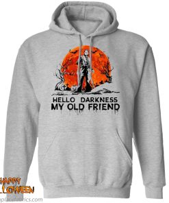halloween leatherface hello darkness my old friend t shirt 8 MExtO