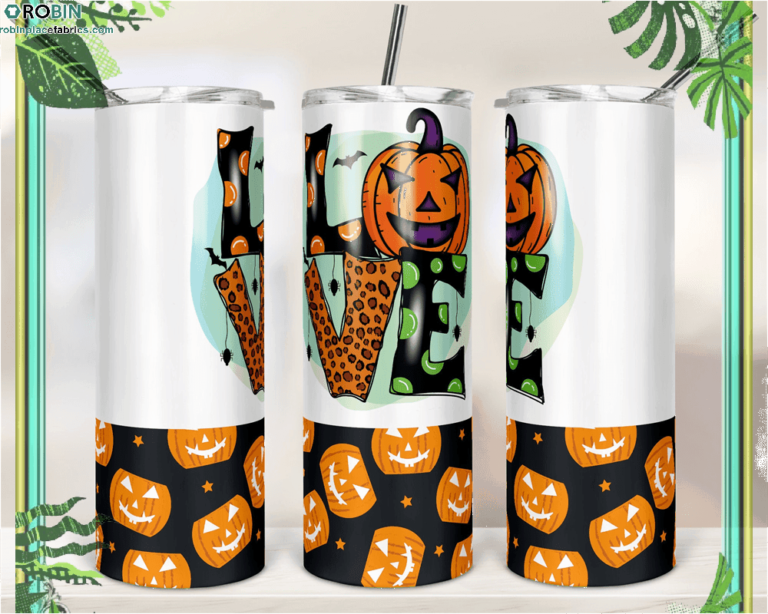 Halloween Love Pumpkin Skinny Tumbler