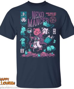 halloween neko mancer cat necromancer t shirt 3 jziKk