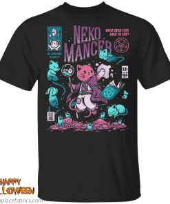 halloween neko mancer cat necromancer t shirt 7dgmT