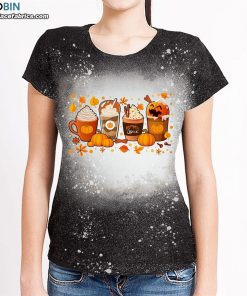 halloween pumpkin coffee latte drink cup t shirt fall coffee shirt 3 H03b5