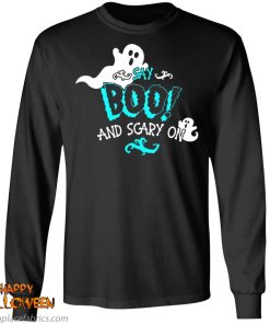 halloween say boo and scary on shirt 6 oRehQ