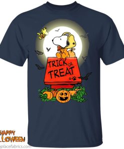 halloween trick or treat pumbkin woodstock and snoopy t shirt 3 P1yTg