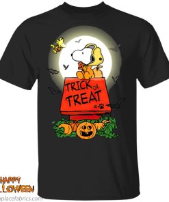 halloween trick or treat pumbkin woodstock and snoopy t shirt YTNkk
