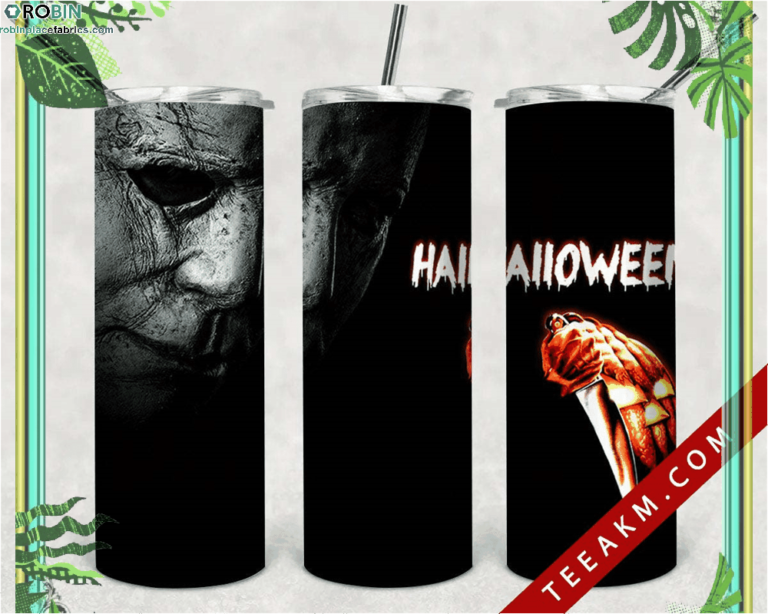 Halloween Skinny Tumbler Halloween Cups Scary Movie Cups Horror Movie Claws