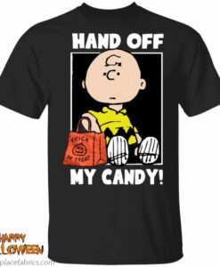 hand off my candy trick or treat halloween charlie brown shirts Ki6M9