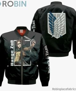 Hange Zoe Attack On Titan Anime Manga Bomber Jacket Shirt