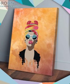 Headwraps Hair Black Girl Matte Wall Art (Canvas And Poster) Headwraps Hair Black Girl Matte Wall Art (Canvas And Poster)