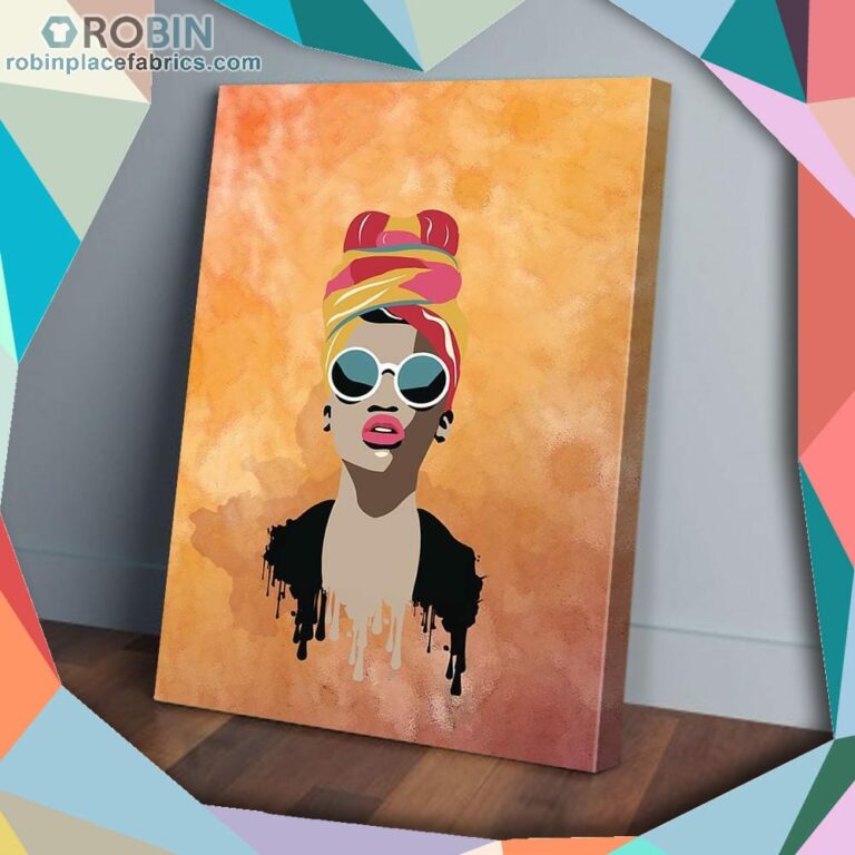Headwraps Hair Black Girl Matte Wall Art (Canvas And Poster)