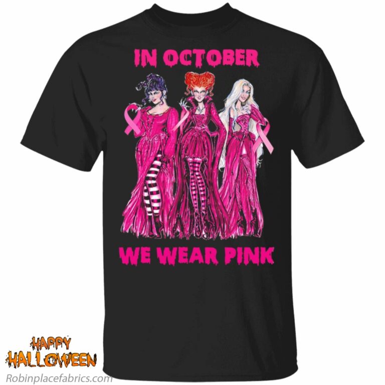 Hocus Pocus In October We Wear Pink Shirt