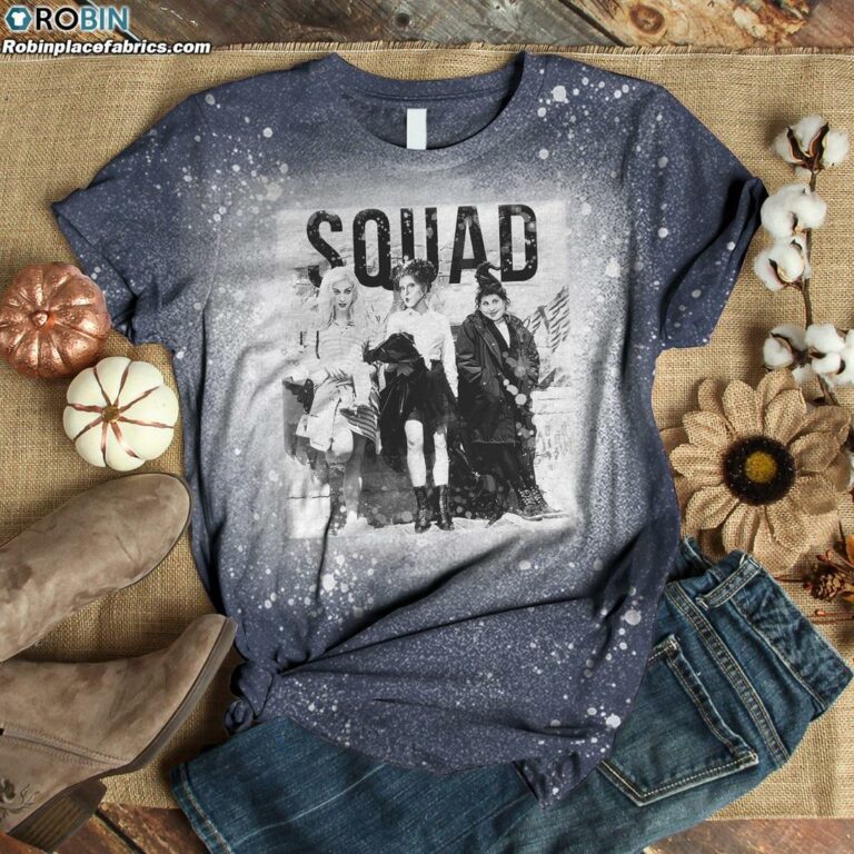 Hocus Squad Goals Pocus Bleached T-Shirt – Halloween Shirt