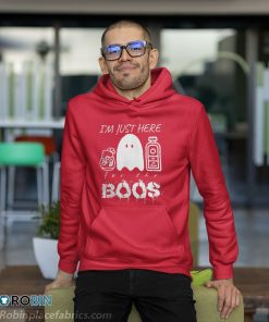 I’m Just Here For The Boos Funny Halloween Ghost Gin Shirt
