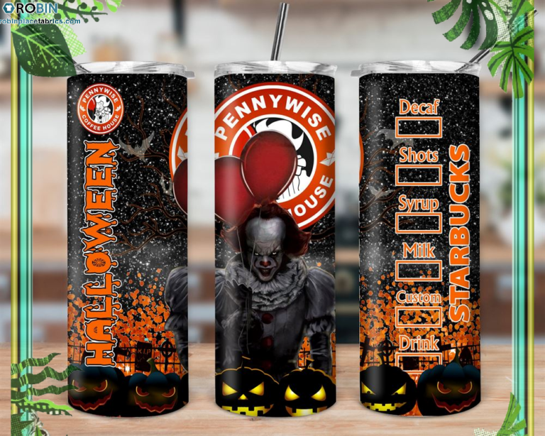 Horrific Movies It Pennywise Halloween Skinny Tumbler