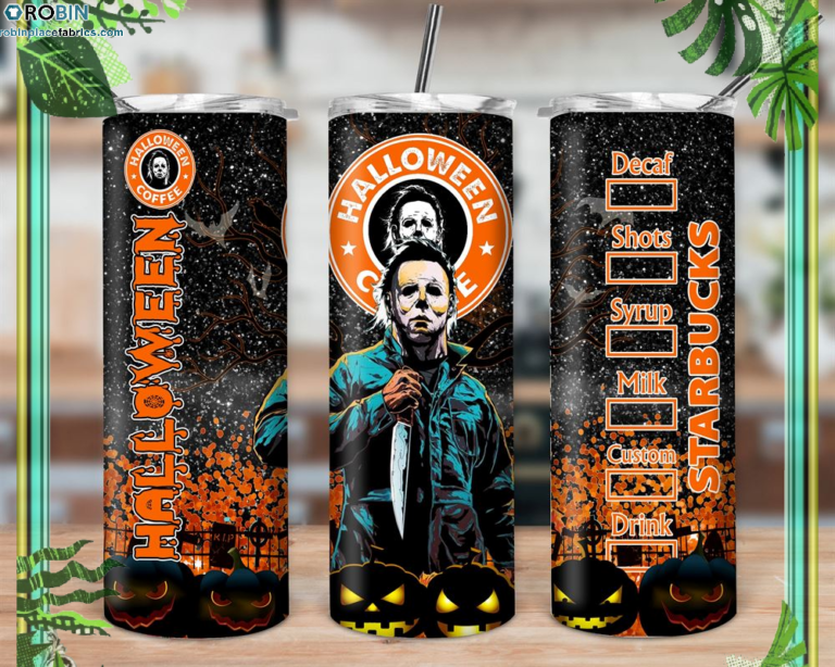 Horrific Movies Pumpkin Ghost Killer Halloween Skinny Tumbler