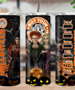Horrific Movies Pumpkin Hocus Pocus Halloween Skinny Tumbler