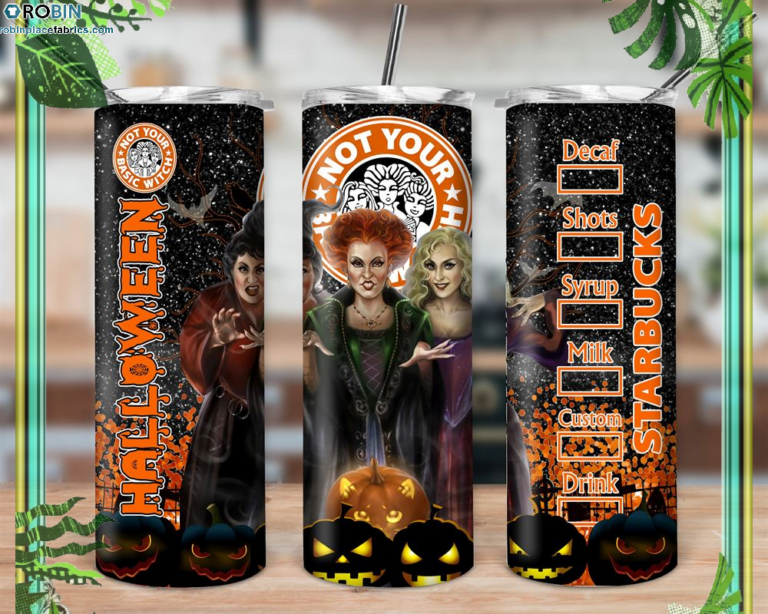 Horrific Movies Pumpkin Hocus Pocus Halloween Skinny Tumbler