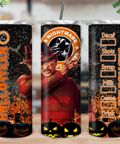 Horrific Movies Pumpkin Serial Killer Halloween Skinny Tumbler