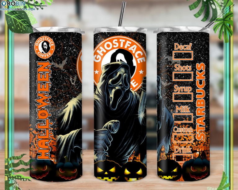 Horrific Movies Scream Ghost Face Halloween Skinny Tumbler