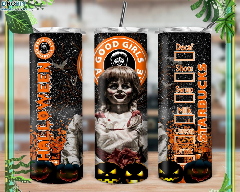 Horrific Movies The Conjuring Annabelle Halloween Skinny Tumbler