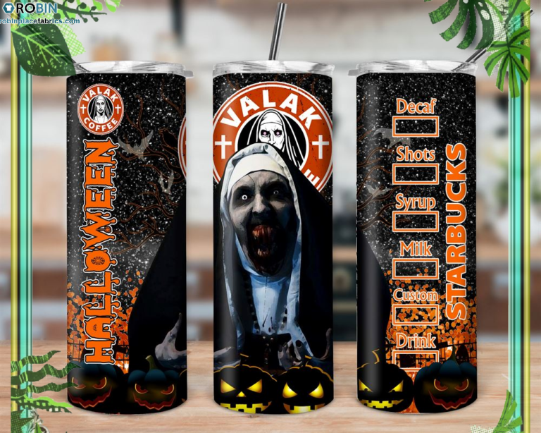 Horrific Movies The Conjuring Nun Valak Halloween Skinny Tumbler