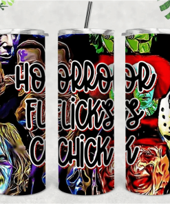 Horror Flicks Chick Wrap Tumbler Skinny Tumbler