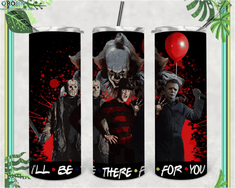 Horror Movie Friends Tumbler Skinny Tumbler Horror Friendshalloween Horror Movie Killers