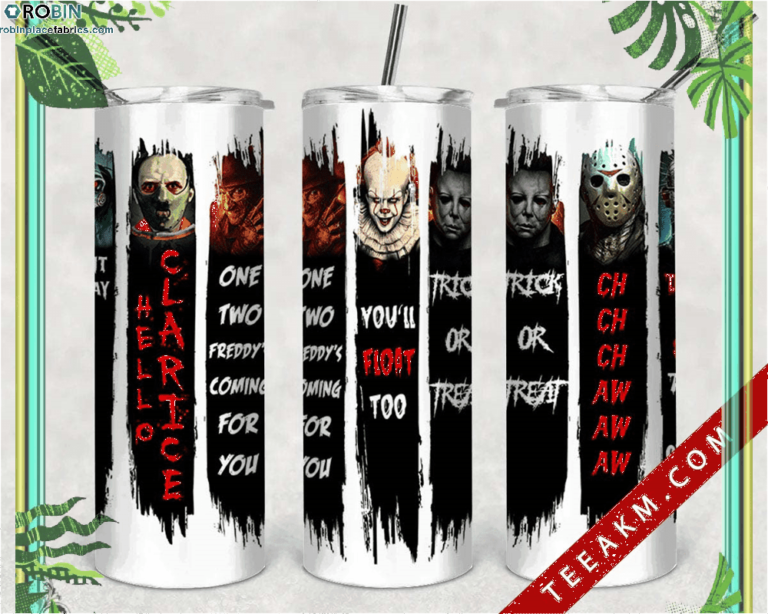 Horror Movies Halloween Skinny Tumbler Tumber