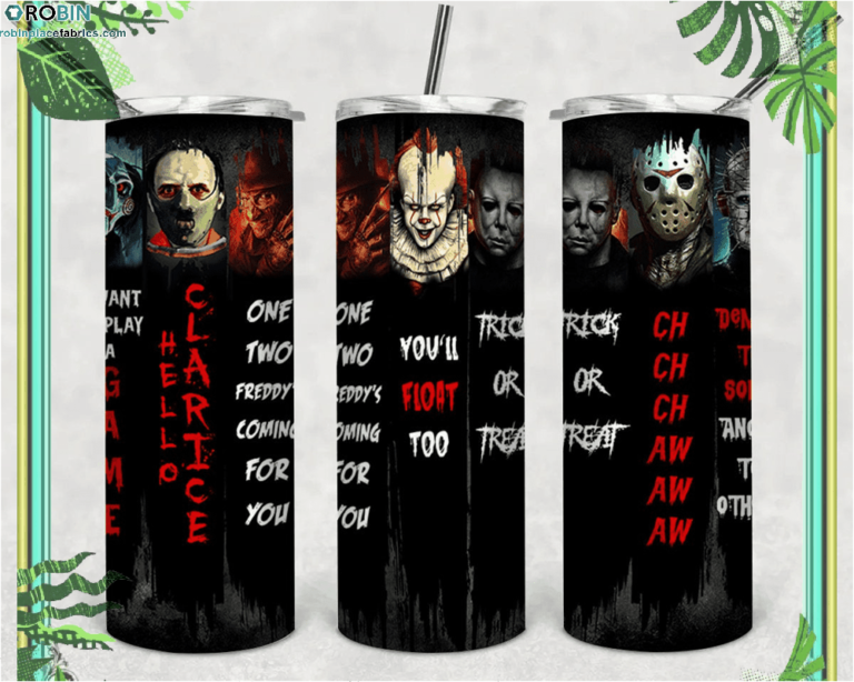 Horror Movies Tumbler Halloween Skinny Tumbler