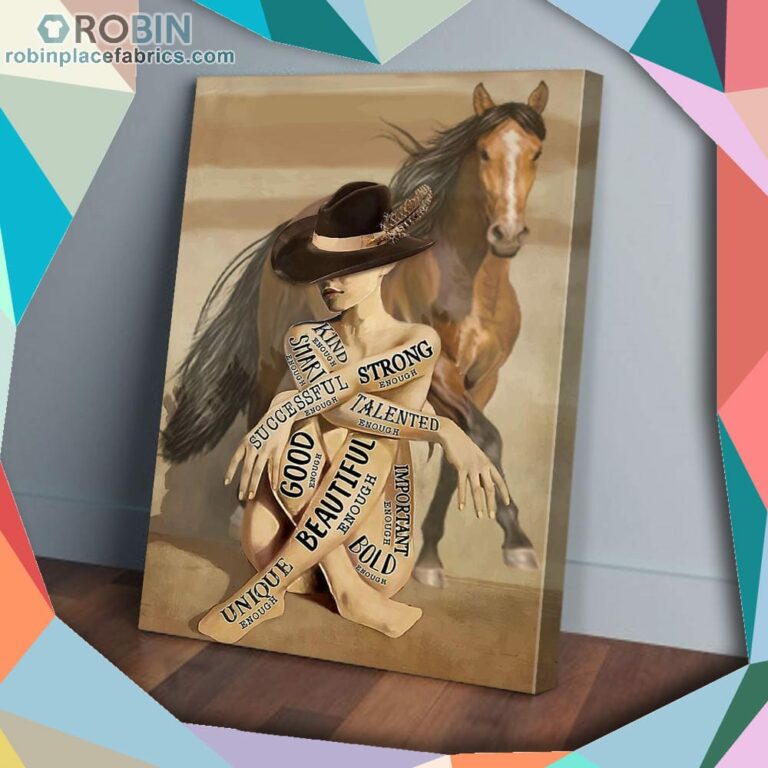 Horse Cowgirl Strong Beautiful Successful Matte Wall Art (Canvas And Poster)