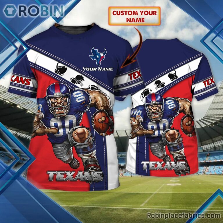 Houston Texans Custom Shirt – Custom Name AOP 3D T Shirt