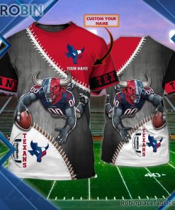 Houston Texans Custom Shirt – Custom Name Touchdown 3D T Shirt Houston Texans Custom Shirt – Custom Name Touchdown 3D T Shirt