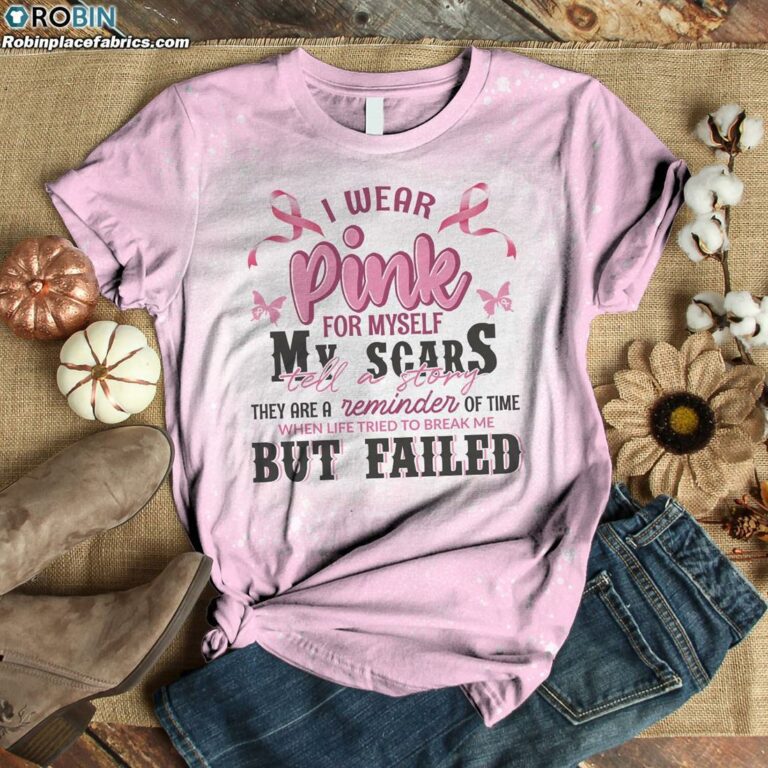I Wear Pink For Myself Bleached T-Shirt