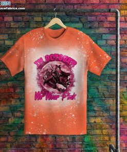 In October We Wear Pink Hocus Pocus – Funny Witch Halloween Bleached T-Shirt – Custom Bleach Shirt
