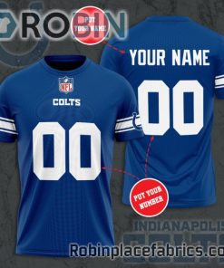 Indianapolis Colts Custom Shirt – Personalized Name & Number Football 3D All Over Print T – Shirt