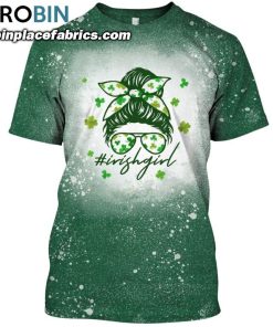 irish girl funny st patricks day girl shamrock bleached t shirt 54 vy2AZ