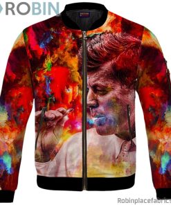Jfk Tribute Smoking Joint Dope Trippy Art Bomber Jacket