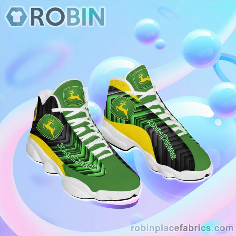 John Deere Logo Air Jordan 13 Shoes Sneakers RobinPlaceFabrics