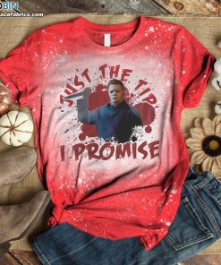 just the tip i promise halloween bleached t shirt 1 Y2i5h