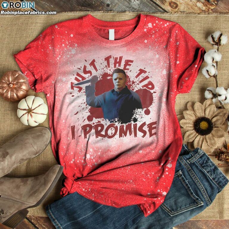 Just the Tip I Promise Halloween Bleached T-Shirt