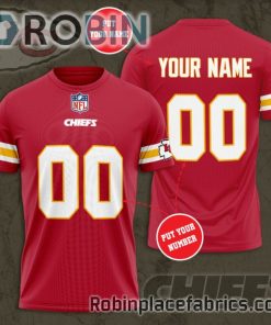 Kansas City Chiefs Custom Shirt – Personalized Name & Number Football 3D All Over Print T – Shirt Kansas City Chiefs Custom Shirt – Personalized Name & Number Football 3D All Over Print T – Shirt