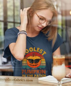 ladies t shirt coolest pumpkin in the patch halloween ppxmky