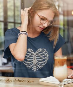 ladies t shirt future dad skeleton halloween skull rib cage k5b4fx