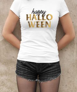 Happy Halloween Leopard Cheetah Print Costume Shirt Happy Halloween Leopard Cheetah Print Costume Shirt