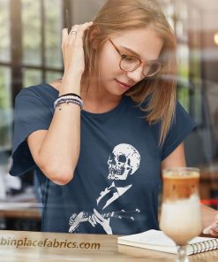 ladies t shirt playing skull band music skeleton halloween rbxzym