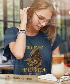 ladies t shirt this is my halloween costume flaming pumpkin tat6gw