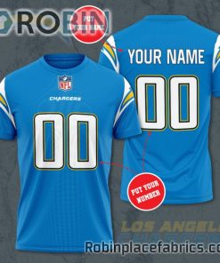 Los Angeles Chargers Custom Shirt – Personalized Name & Number Football 3D All Over Print T – Shirt Los Angeles Chargers Custom Shirt – Personalized Name & Number Football 3D All Over Print T – Shirt